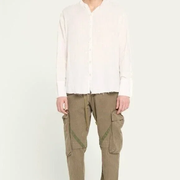 Greg Lauren Classic White Linen The Studio Shirt Sz 6 - Picture 6 of 10